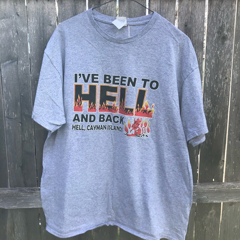 Delta Men's Gray 'I've Been to Hell and Back' Graphic Tee